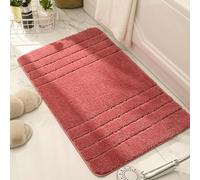 ADUODAO Extra-Soft Bath Shower Bathroom Rugs, Washable Doormat Inside Rugs Kitchen Mats Shower Mats Floor Carpets with Non Slip Backing for Living Room Entrance Bedroom (60 * 40cm,Red)