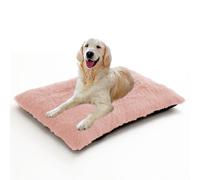 ADUODAO Large Dog Crate Mattress, Fluffy Anti Anxiety Pet Pillow Cushion with Removable Washable Cover, Non-Slip Cat Mat Calming Rectangle Pet Bed for Dogs and Cats (70x50x8cm,Pink)
