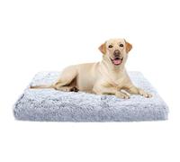 ADUODAO Orthopedic Pet Bed with Anti-Slip Bottom for Labrador, German Shepherd, Golden Retriever, Dog Anxiety Pillow Cushion Cat Crate Bed Rectangle Puppy Mat (100x60x10cm,Light Grey)