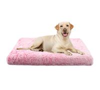 ADUODAO Orthopedic Pet Bed with Anti-Slip Bottom for Labrador, German Shepherd, Golden Retriever, Dog Anxiety Pillow Cushion Cat Crate Bed Rectangle Puppy Mat (75x50x7cm,Pink)