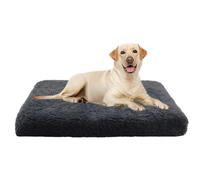 ADUODAO Orthopedic Pet Bed with Anti-Slip Bottom for Labrador, German Shepherd, Golden Retriever, Dog Anxiety Pillow Cushion Cat Crate Bed Rectangle Puppy Mat (50x40x5cm,Dark Grey)