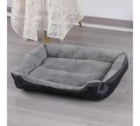ADUODAO Orthopedic Rectangle Dog Beds, Cat Calming Crate Mattress, Dog Cushion Mats with Non-Slip Bottom, Anti Anxiety Pet Cushion Sofa for Medium Large Pet (80 * 53 * 15CM,Black)