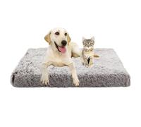 ADUODAO Pet Bed Cushion with Anti-Slip Bottom, Calming Anti Anxiety Dog Crate Mat Machine Washable, Rectangle Orthopedic Dog Pillow Bed, Fluffy Soft Pet Mat (75x50x7cm,Coffee)