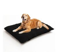 ADUODAO Plush Calming Pet Bed for Large Medium Small Dogs, Washable Dog Crate Mattress with Removable Cover, Anti Anxiety Puppy Mat Cushions Warm Pet Pillow Cushion (70x50x8cm,Black)