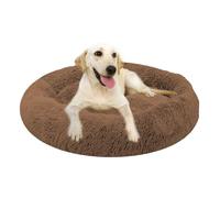 ADUODAO Plush Doughnut Dog Cushion, Cozy Calming Pet Bed Machine Washable, Round Orthopedic Dog Cat Bed Anti Anxiety Round Puppy Pillow Basket Calming Cat Nest (70cm/27.5in,Khaki)