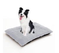 ADUODAO Washable Rectangle Dog Beds, Calming Pet Crate Mattress for Medium Large Dogs, Fluffy Anti Anxiety Pet Cushion Dog Sofa Bed for Crate with Non-Slip Bottom (93x65x10cm,Light Grey)