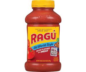 Aduoke Ragu Old World Style Sauce Flavored with Meat, Made with Olive Oil, Perfect for Italian Style Meals at Home, 45 OZ
