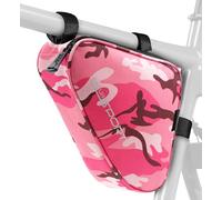 Aduro Sport Bicycle Bike Storage Bag Triangle Saddle Frame Pouch for Cycling (Pink Camo)