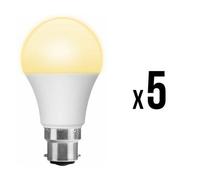 Adurosmart Eria B22 Bulb Warm White Lamp 5Pk Bundle