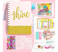 ADUSRIZ Journal Kit for Girls, Diary Gifts for 8 9 10 11 12 13 14 Year Olds Girls, Stationery Set and Scrapbook Kit for Teen Girls, Creative Girls Gifts Ages 8-14, Art and Craft Set