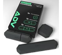 ADV Tennis Vibration Dampener - Set of 3 - Ultimate Shock Absorbers for Racket and Strings - Premium Quality, Durable, and 100% Reliable - Poly-Silicone Material Technology (Black)