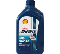 Advance 4T AX7 10W40 1L - High Performance Semi-Synthetic Motorcycle Oil SHELL