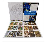 Advance Adult Colouring Book - Advanced Colour by Numbers Masterpieces - Art Set