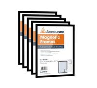 Announce Magnetic Frames A4 BLK PK5
