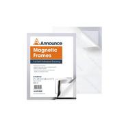 Announce Magnetic Frame A4 Silver (2 Pack)