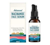 Advance.d 12% Niacinamide Serum for Acne, Acne Marks, Blemishes & Oil Balancing with 2% Zinc, Ceramide Oats, Green Tea - 30ml, Natural