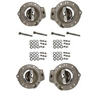 Advance Ignition Upgraded Inside Inner Door Handle Compatible with Jeep Commander 2006-2010 Khaki and Chrome 4PCS 2006 2007 2008 2009 2010