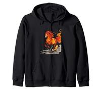 Advance With The Power Of Ten Thousand Galloping Horses Zip Hoodie