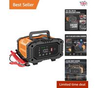 Battery Charger 10A, NEXPEAK 12V 24V LiFePO4 Car Battery Chargers, Automatic Maintainer with Temperature Compensation for Car Motorcycle Truck, AGM, Gel, Wet, SLA