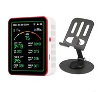 Advanced 15 in 1 Air Monitor with Alerts for PM2 5, PM10, and Real Time Temperature Control (white)