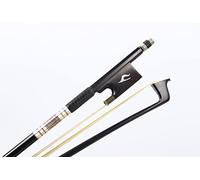 Advanced 4/4 Violin Bow Carbon Fiber Stick Ebony Frog Natural AAA Grade Mongolian Horsehair Bow Hair Violin Bow Strong & Well Balanced for Violinists & Fiddlers of All Skill Levels (bow-108)