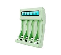 Advanced 4 Slot Chargers for 2A 3A 1.5V Rechargeable Batteries with LCD Display Overcharge Protections Charging Adapter Professional