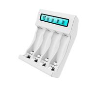 Advanced 4 Slot Chargers for 2A 3A 1.5V Rechargeable Batteries with LCD Display Overcharge Protections Charging Adapter Multiple Slot Battery Chargers for Rechargeable Lithium Battery with LCD C