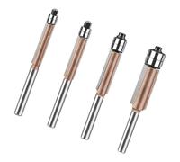 Advanced 4pc Bushing Led Shaping Cutter Set Strong Cementite Tipped Milling Divisions For Outline Replication In Woodworking Projects Decorative Edged Processing Tool Set