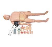 Advanced Adult Nursing Manikin with Auscultation & BP Measurement, Multi-Functional Anatomy Model for Physiology Study Tools and Human Body Training
