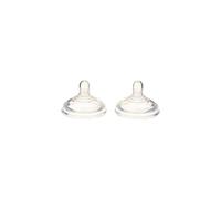 Advanced Anti-Colic Baby Bottle Teats, Breast-Like, Soft Silicone, Fast Flow, 6m+, Pack of 2