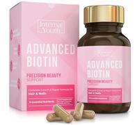 Advanced Biotin Hair Growth Vitamins - Hair Skin and Nails Vitamins for Women - Lab Tested Biotin Supplement 10000 mcg + 18 Key Beauty Ingredients - Internal Youth