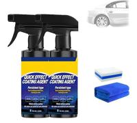 Advanced Car Quick-acting Coating Agent Spray, 3 in 1 Coating Agent for Cars,Dust-Proof and Long-Lasting, Creating A Showroom-Level Gloss (2PCS-Spray)