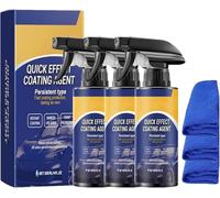 Advanced Car Quick-Acting Coating Agent Spray, 3 in 1 High Protection Quick Car Coating Spray, Advanced Ceramic Sprays Coatings, Multi-Functional Coating Renewal Agent Polish for Cars, Motorcycles (3)