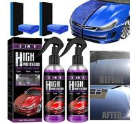 Advanced Car Quick-acting Coating Agent Spray, 3 In 1 High Protection Quick Car Coatings Sprays, Car Polish Ceramic Coating Car Sprays Wax, Multi Functional Coating Renewal Agent Spray, for Cars (2PC)