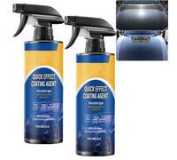 Advanced Car Quick-acting Coating Agent Spray, 3-in-1 High Protection Quick Car Nano Ceramic Coating Spray, Scratch Remover, Bird Poo Cleaner, All Cars/Motorcycles/Plastic Parts (120ml) (2PCS)