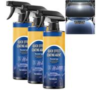 Advanced Car Quick-acting Coating Agent Spray, 3-in-1 High Protection Quick Car Nano Ceramic Coating Spray, Scratch Remover, Bird Poo Cleaner, All Cars/Motorcycles/Plastic Parts (120ml) (3PCS)