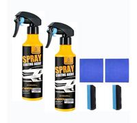 Advanced Car Quick-Acting Coating Agent Spray, Ceramic Car Coating Spray for Shine & Protection, Quick Effect Coatings Agent, Oil Film Emulsion Glass Cleaner for Cars, Motorcycles (2 pcs)