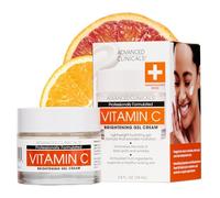 Advanced Clinicals Brightening Vitamin C Face Cream Gel With Niacinamide + Hyaluronic Acid | Vitamin C Moisturizer Lotion For Face Visibly Diminishes Look Of Dark Spots & Uneven Skin Tone, 2.5 Fl Oz