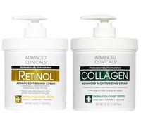 Advanced Clinicals Retinol Cream and Collagen Cream Skin Care set. Value anti-aging set for wrinkles, fine lines, firming skin. 16oz Spa size are great for face cream and body moisturizer.