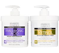 Advanced Clinicals - Retinol Cream + Hyaluronic Acid Lotion for Face and Body Skin Care Anti-Aging Creams for Dry Skin