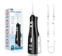 Advanced Cordless Dental Water Flosser for Teeth - Portable Oral Irrigator with 300ml Tank, USB-C Rechargeable, IPX7 Waterproof Electric Teeth Cleaner for Braces & Sensitive Gums