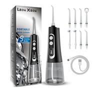 Advanced Cordless Water Flosser Oral Irrigator | 300 ml Large Tank, 9 Modes, Digital Display, Rechargeable & IPX7 Waterproof | Portable Travel Dental Flosser with 8 Tips for Teeth, Gums & Braces.