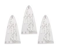 Advanced Cosine Geometry Ruler with Parabolic Stencil for Academic Research & Engineering Calculations Math Study Ruler