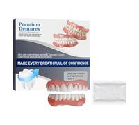 Advanced Customized Full Denture Set,Dentures False Teeth Set, Silicone Reline Denture Set,Natural-Looking Teeth, Soft and Comfortable (1 Set)