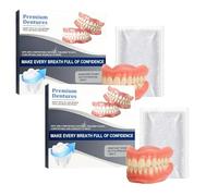 Advanced Customized Full Denture Set, Dentures Kit, Silicone Reline Denture Set, Silicone Dentures Set,Soft and Comfortable (2pcs)