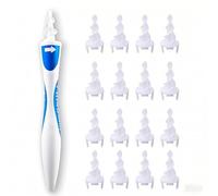 Advanced Ear Wax Removal Kit with 16 Soft Silicone Tips - Safe, Gentle, and Effective Ear Cleaner Tool for Adults and Kids, Includes Easy-Twist Handle for Earwax Extraction