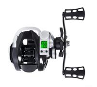 Advanced Fish Bite Alarm and Depth Positioning Baitcasting Reel for Accurate Fishing Control (Silver Right)