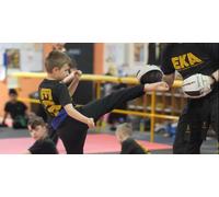 Advanced: five kids kickboxing classes ages 6-11