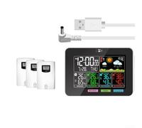 Advanced For weather station with three sensors tracking temperature, humidity, and barometric pressure and featuring built in alarm clock
