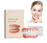 Advanced Full Denture Set,Silicone Denture Reline Set,Temporary Teeth Repair,Premium Soft Denture Reline Kit,Lower Dentures for Men and Women,Snap on Veneers Teeth,Comfortable and Natural Denture